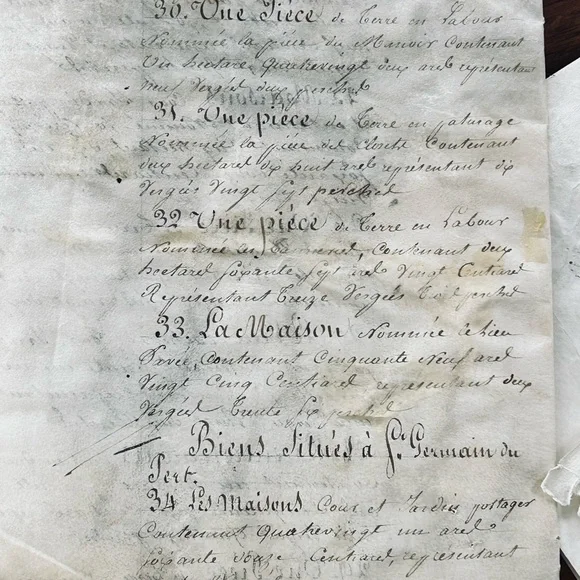 ***SOLD***1787 French Vellum Parchment Handwritten Manuscript Legal Document - Picture 6 of 12